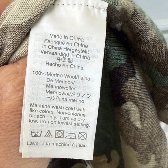 J. Crew Camo Long Sleeve Top - Green, Brown, Tan - Picture 4 of 4